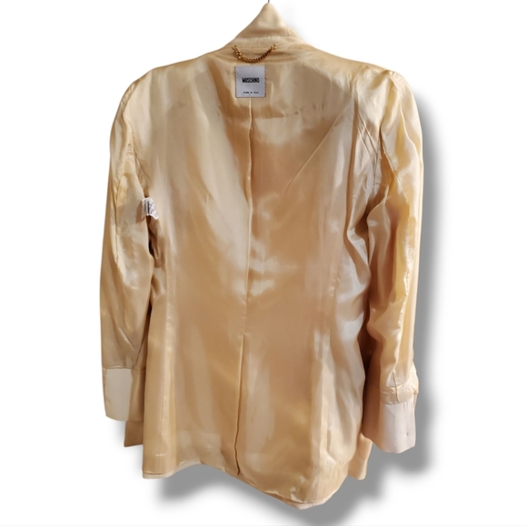 MOSCHINO Single Breast 5 Button Tailored Y2K Notch Lapel Vintage Stitch Blazer - Picture 4 of 15